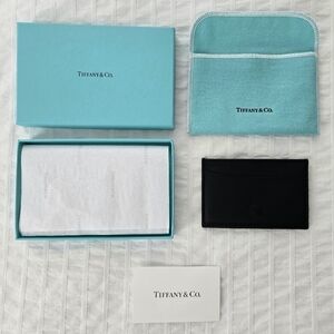 Tiffany & Co. Black Leather Card Wallet, NIB